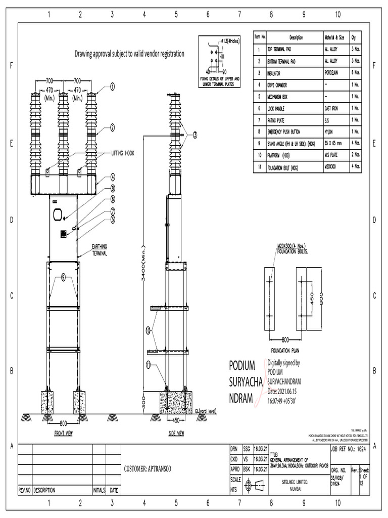 33 KV VCB Stelmec Ce Signed 1 Rotated 1 | PDF | Switch | Mains Electricity