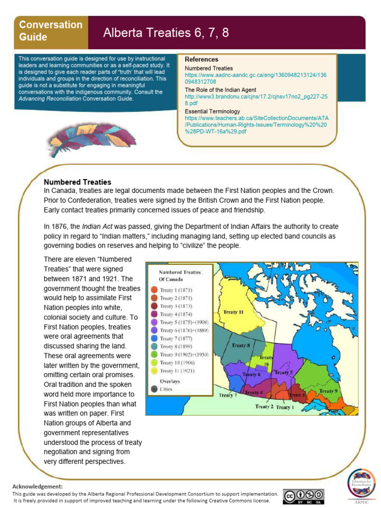 Alberta Treaties Conversation Guide | PDF | Inuit | Canada