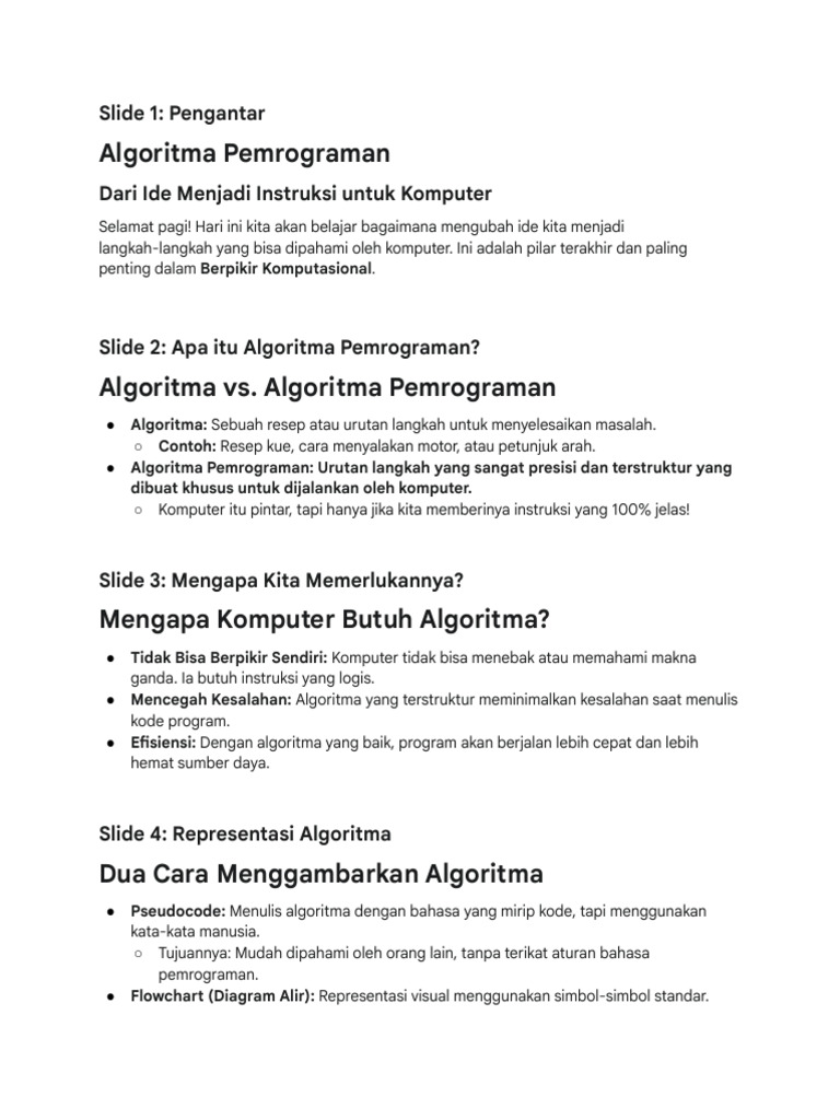 Algoritma Pemrograman | PDF