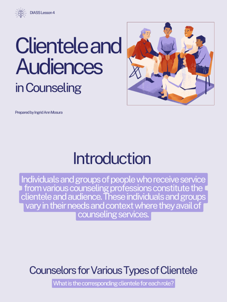 Counseling Clientele and Their Needs | PDF | Drug Rehabilitation | Job ...
