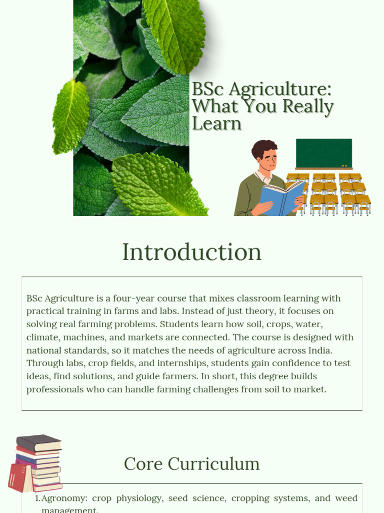 BSc Agriculture: Skills for Modern Farming | PDF | Agriculture | Agronomy