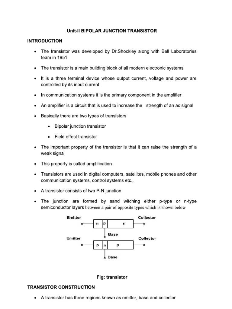 BJT Notes | PDF