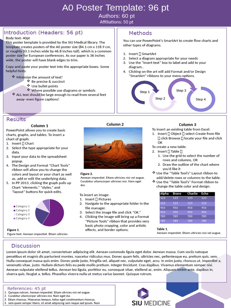 A0 Poster Template Instructions | PDF | Microsoft Excel | Microsoft