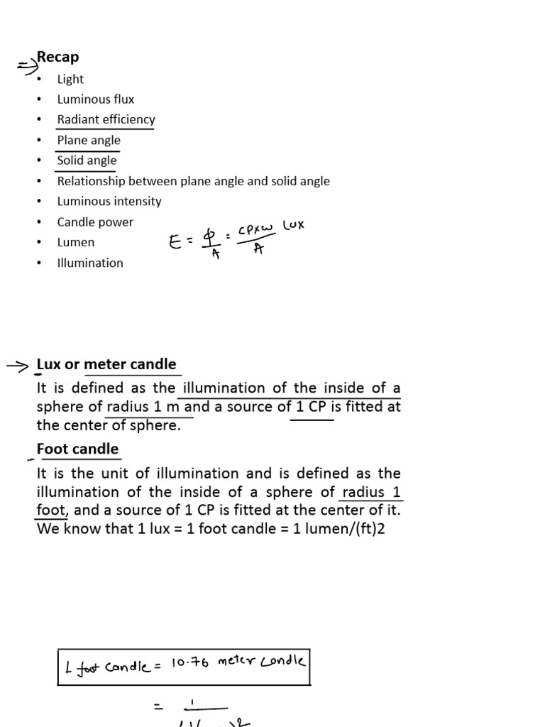 Lighting Concepts and Measurements Guide | PDF | Lighting | Sphere