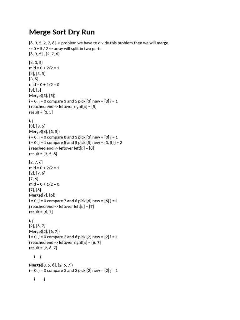 Merge Sort Algorithm Explained | PDF