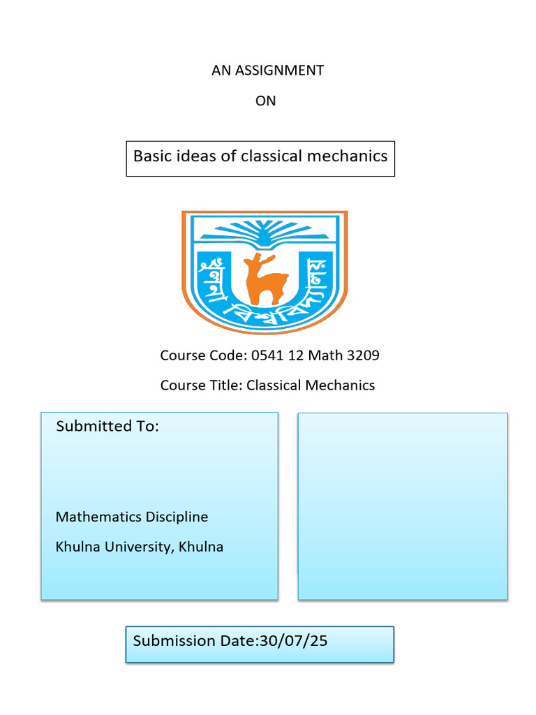 Overview of Classical Mechanics Concepts | PDF | Classical Mechanics ...