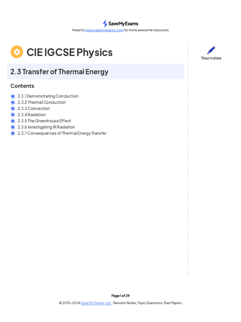 Thermal Energy Transfer in Physics | PDF | Greenhouse Effect | Heat ...