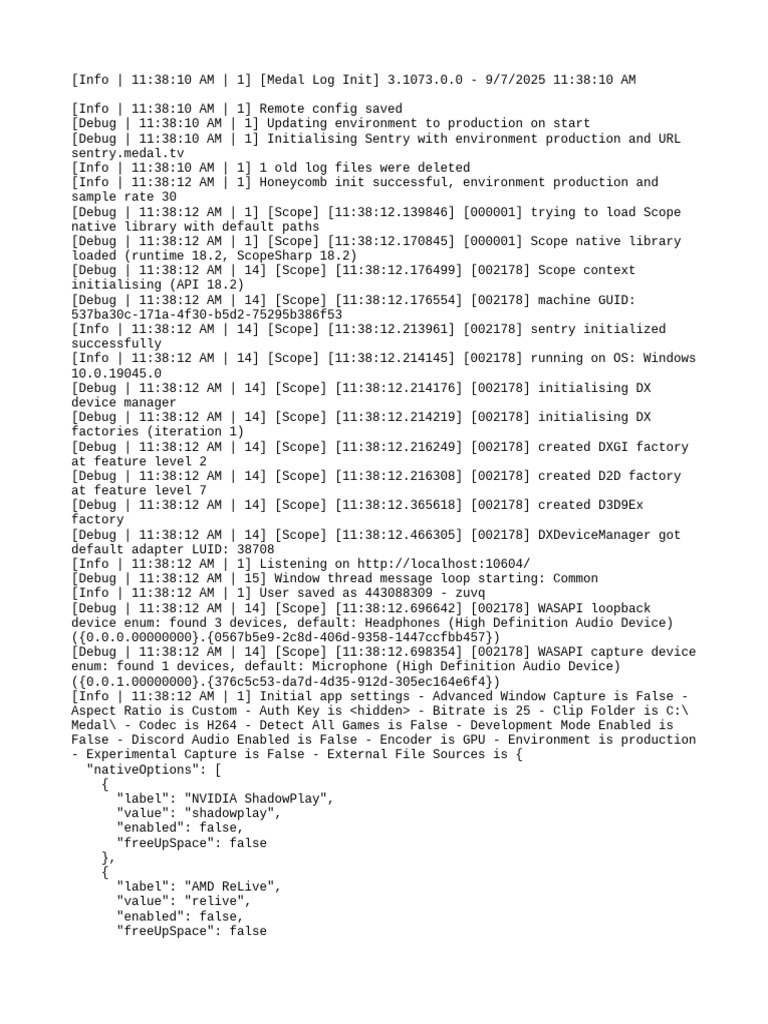 Medal Log Initialization Details | PDF | File System | Computer File