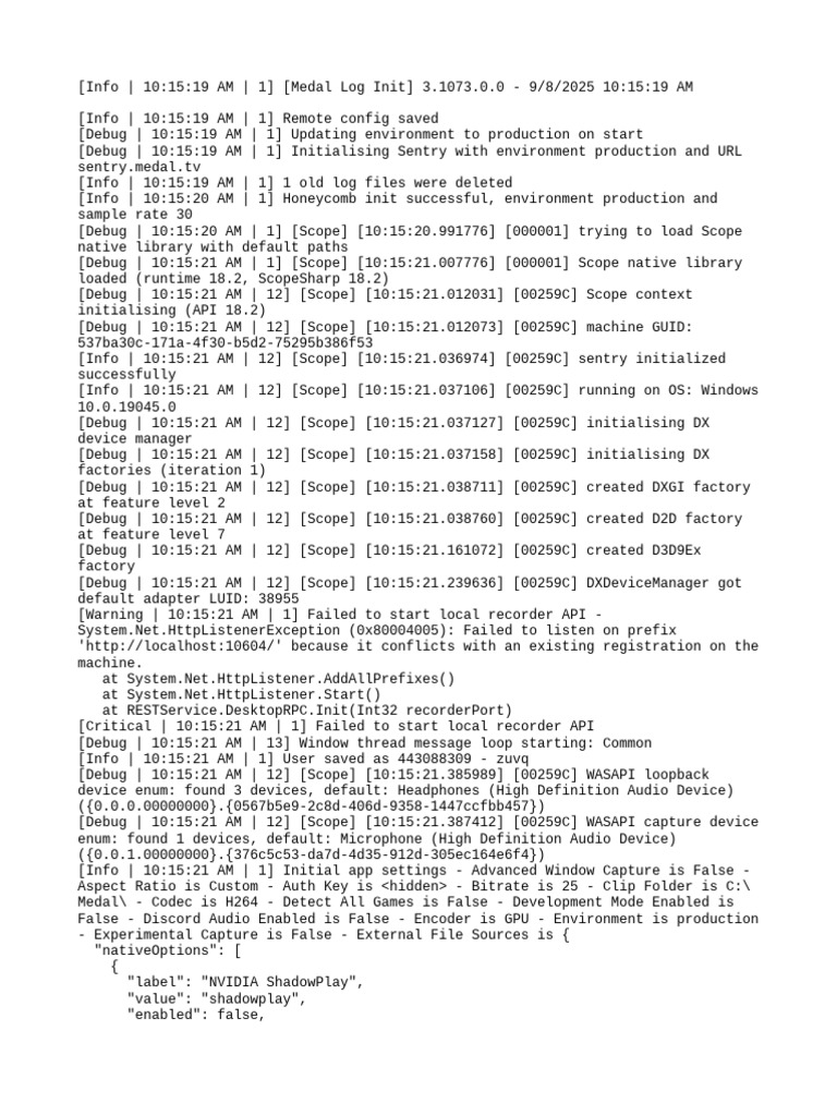 Medal Log Initialization Report | PDF | File System | Graphics ...