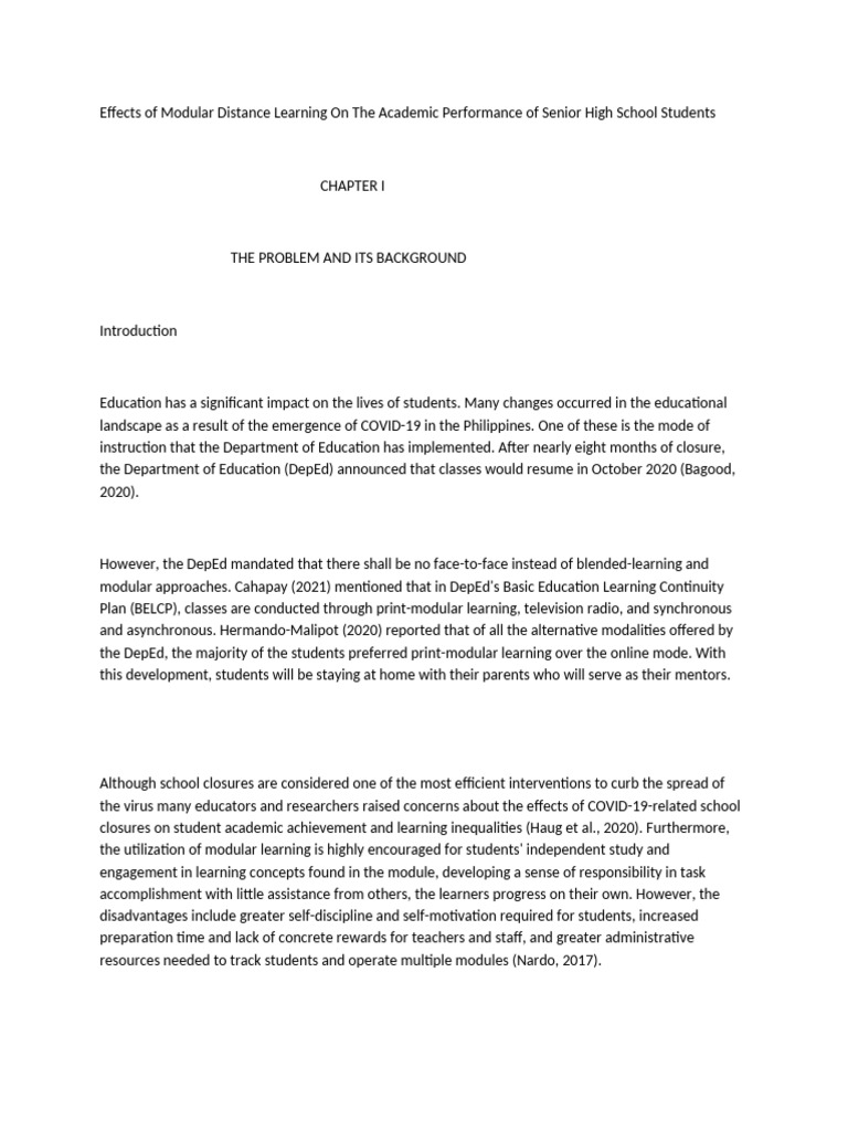 Effects of Modu-WPS Office | PDF | Learning | Distance Education