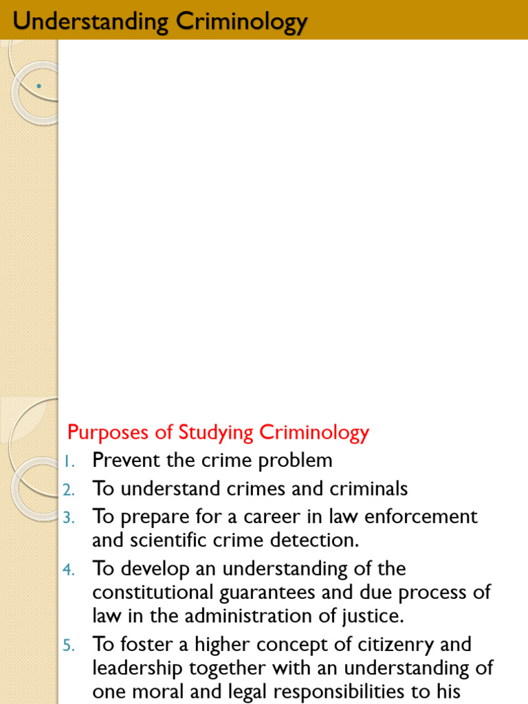 Criminology: Overview and Opportunities | PDF | Crime & Violence | Crimes