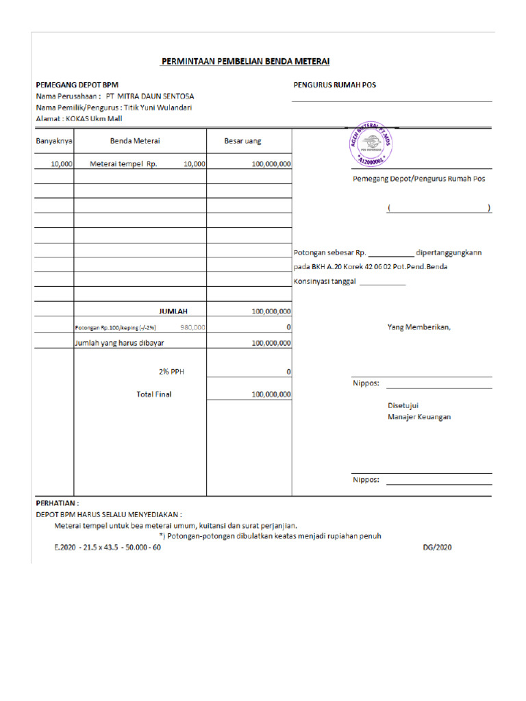 FORM G6 10.000kp 1 | PDF