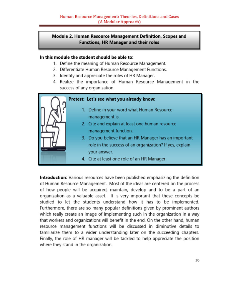 Human Resource Management Lesson 2, Full Document | PDF | Human ...