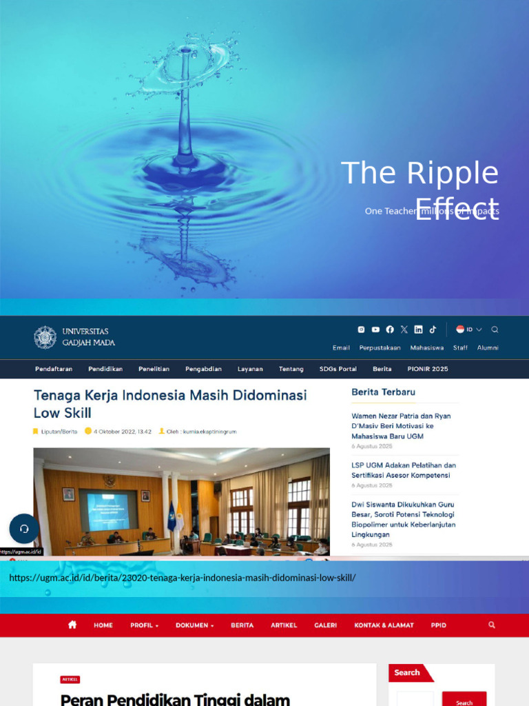 The Ripple Effect of One Teacher | PDF | Teachers | Mindset