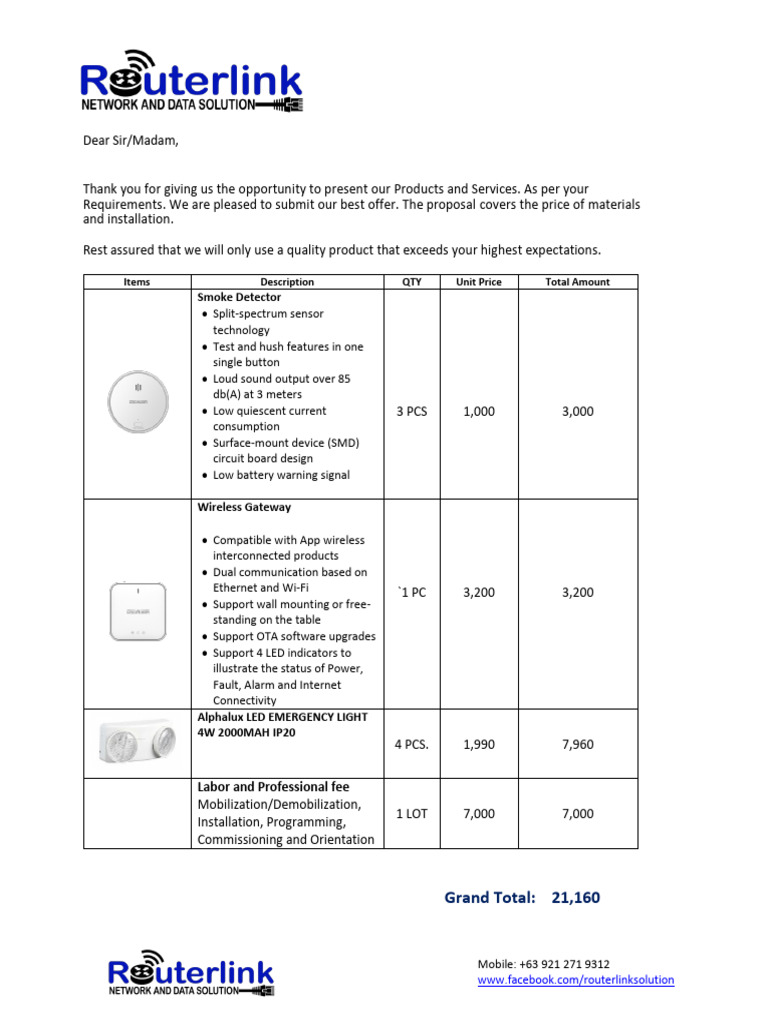 Proposal for Safety Equipment Installation | PDF | Electrical Engineering