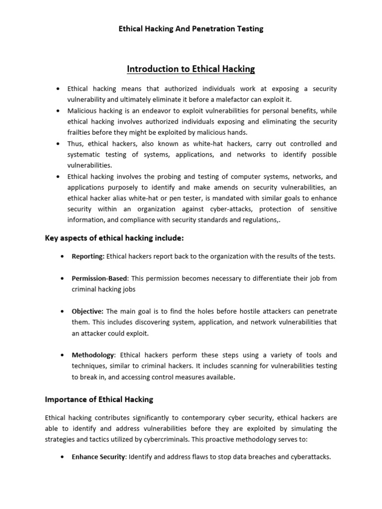 Ethical Hacking & Penetration Testing Guide | PDF | Penetration Test ...