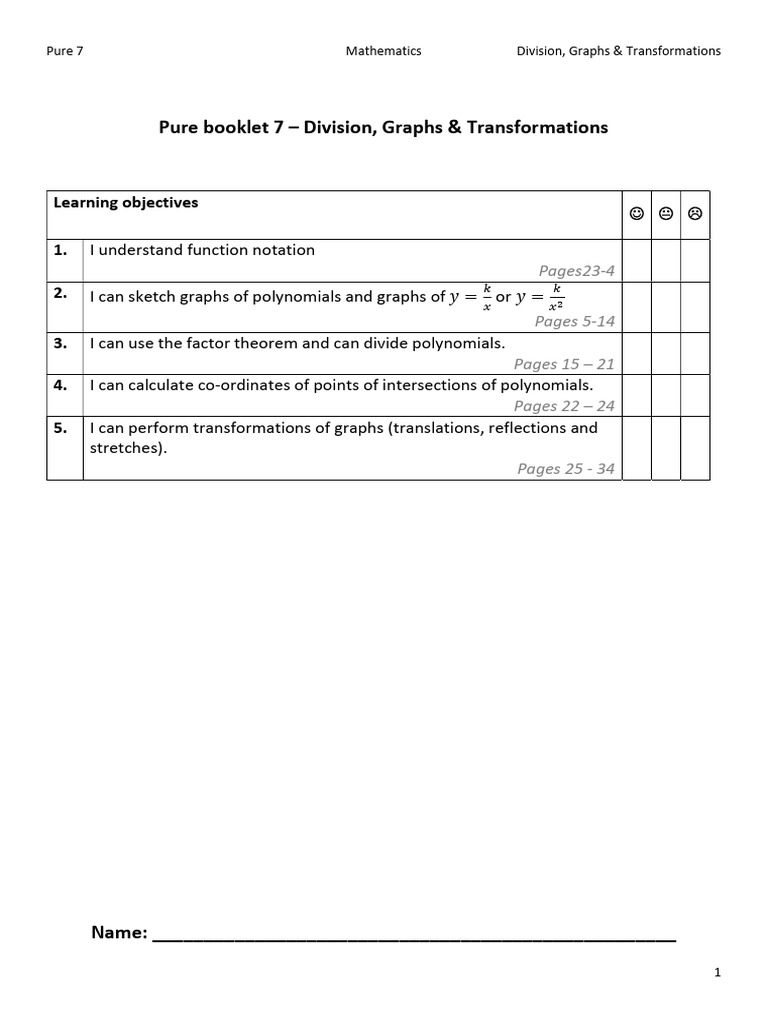 Division and Graphs in Pure Mathematics | PDF | Polynomial | Mathematics