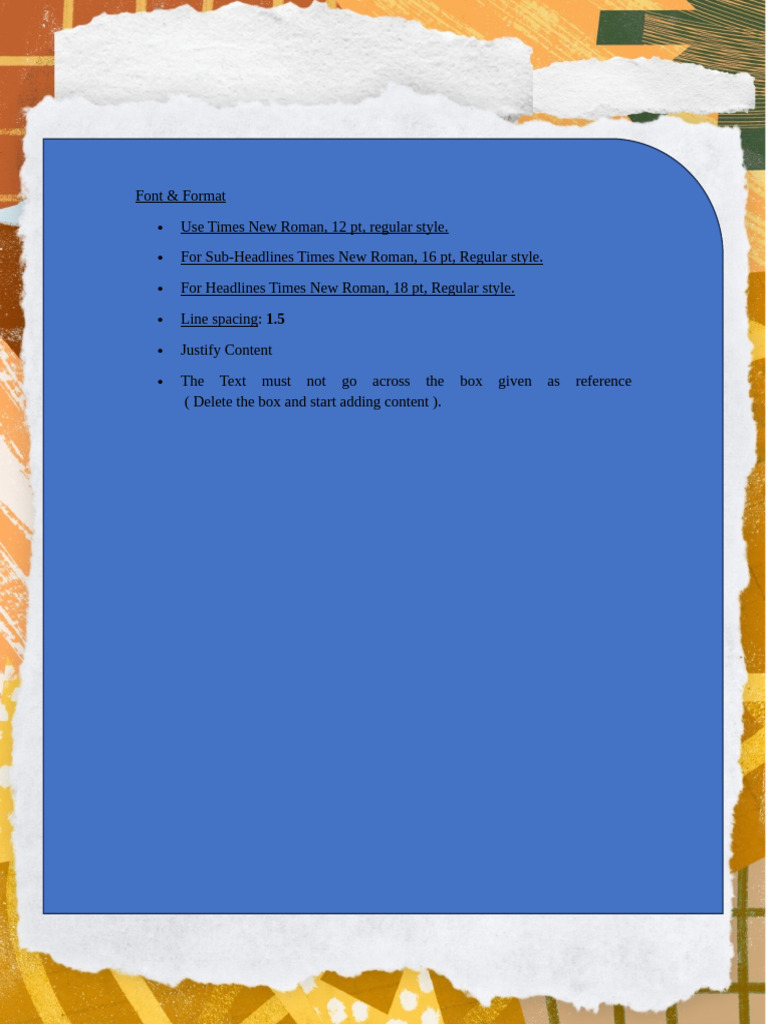 Font and Format Guidelines | PDF