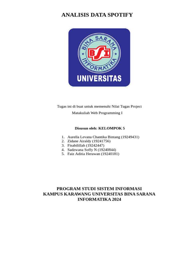 Analisis Data Spotify dengan Python | PDF