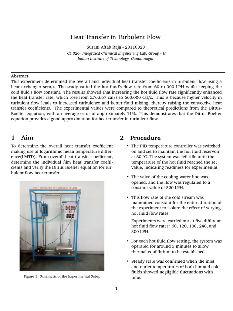 Heat Transfer Coefficients in Turbulent Flow | PDF | Heat Transfer | Heat