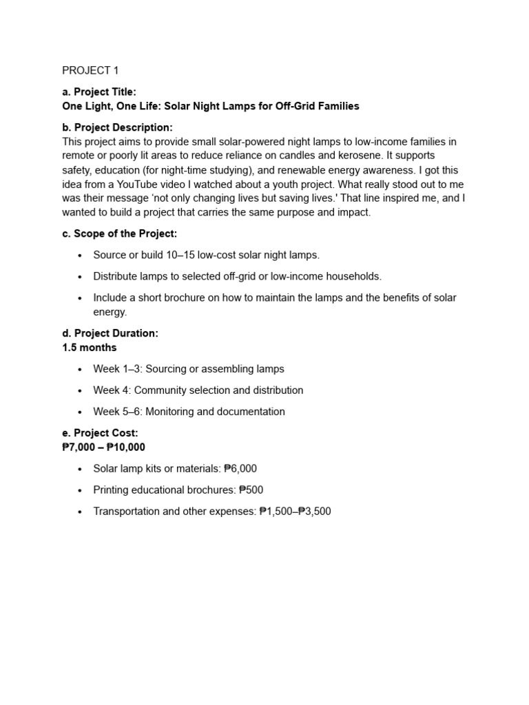 Solar Lamps & Free Printing for Students | PDF | Off The Grid ...
