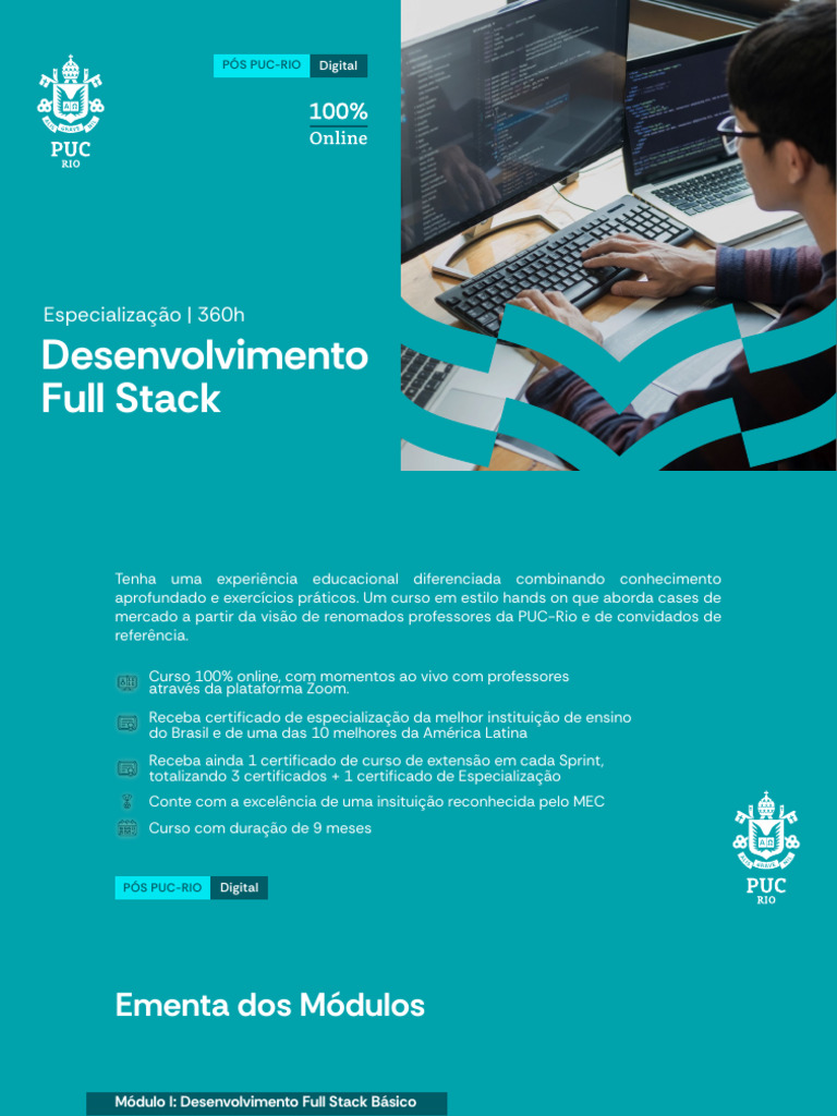 Especialização em Desenvolvimento Full Stack | PDF | Engenharia de ...