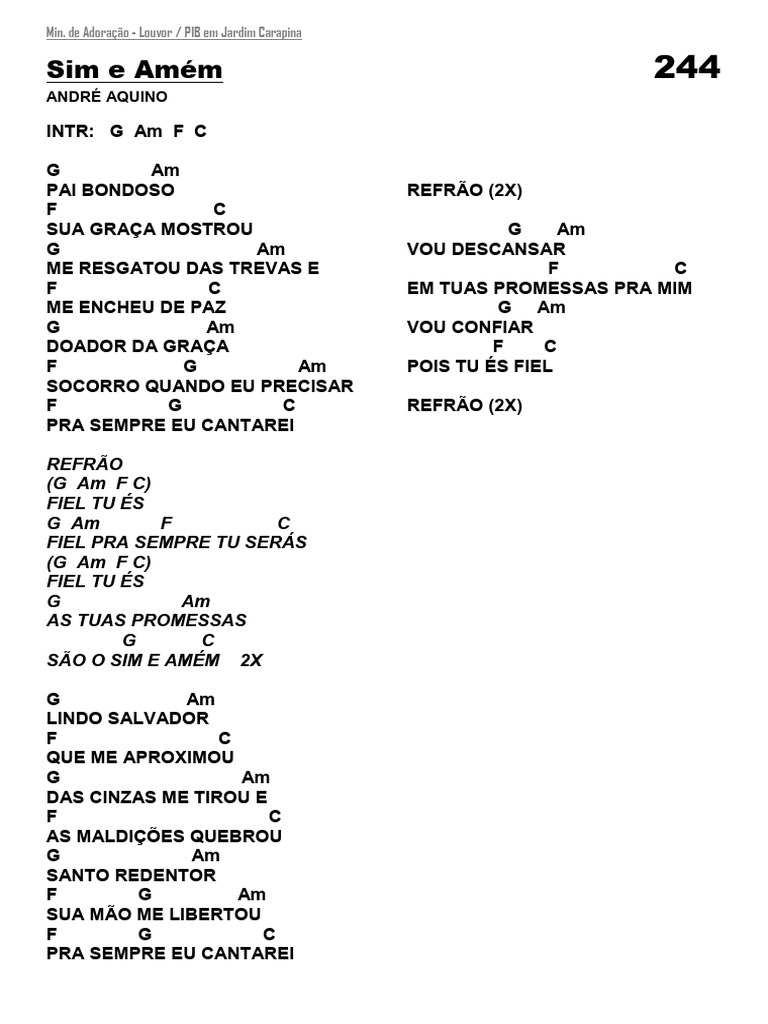 Letra da Música 