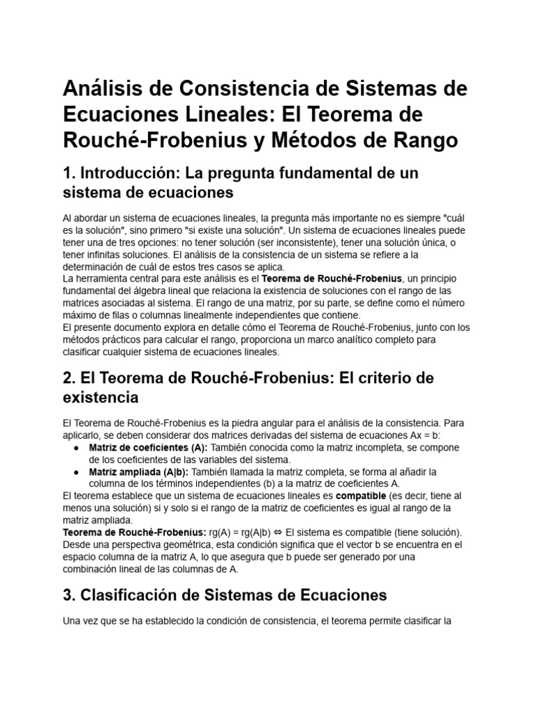 El Rango de Una Matriz - Un Concepto Fundamental Qu... | PDF | Matriz ...