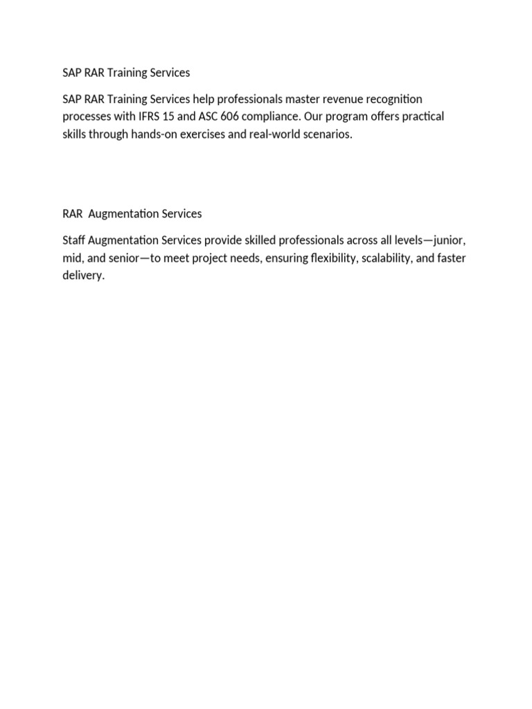 SAP RAR Training for Revenue Recognition | PDF
