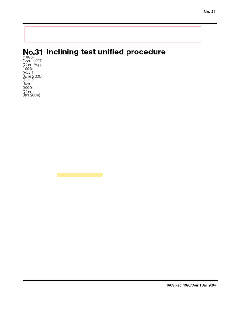 Inclining Test Procedure Guidelines | PDF | Welding | Construction