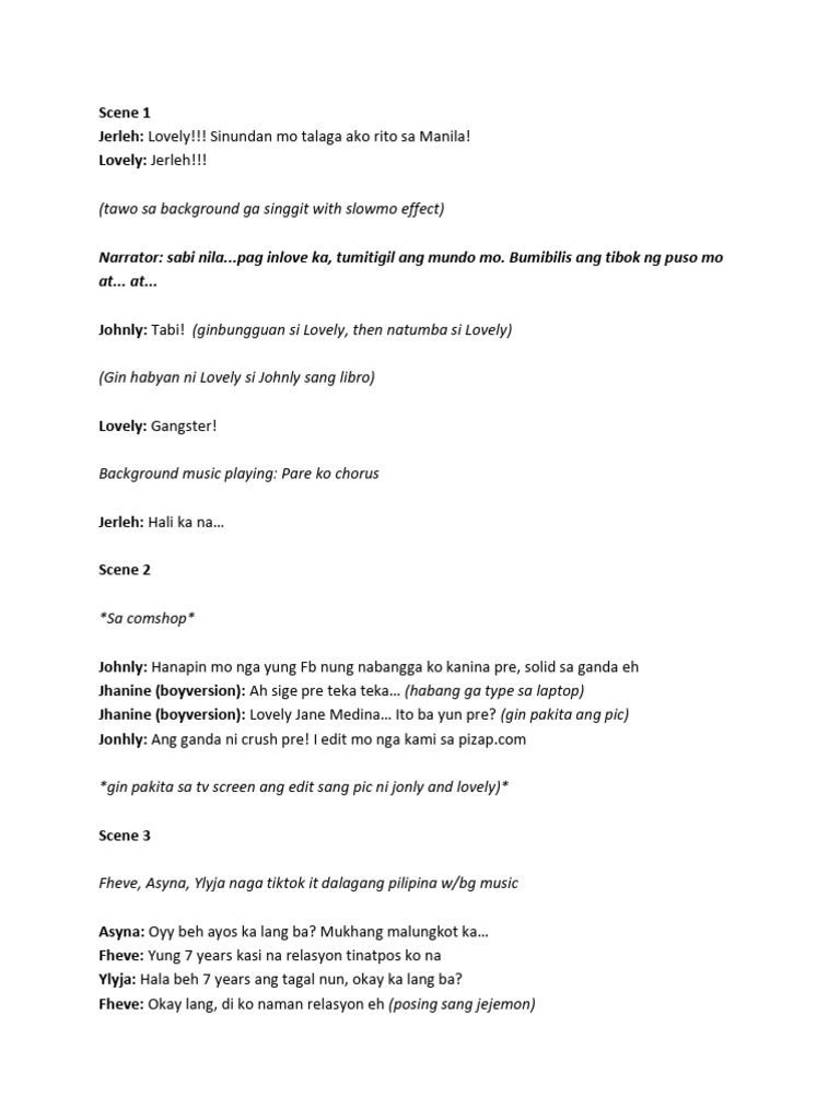 Jejegurlzz Kompan Unofficial Script 1 | PDF
