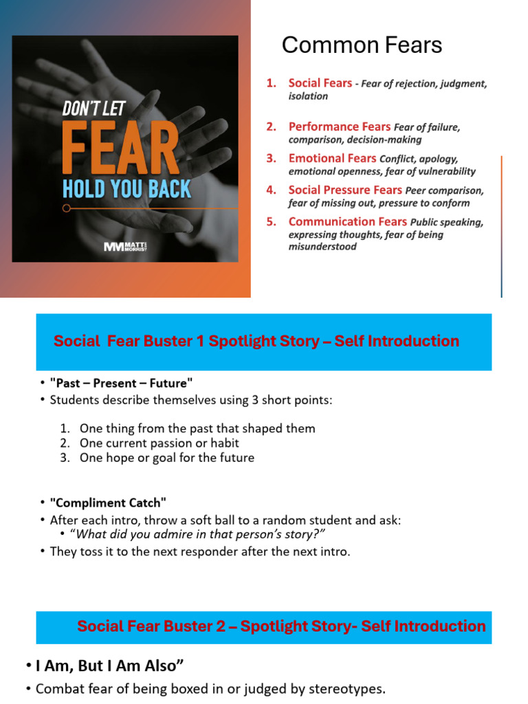 Strategies to Overcome Social and Emotional Fears | PDF | Fear