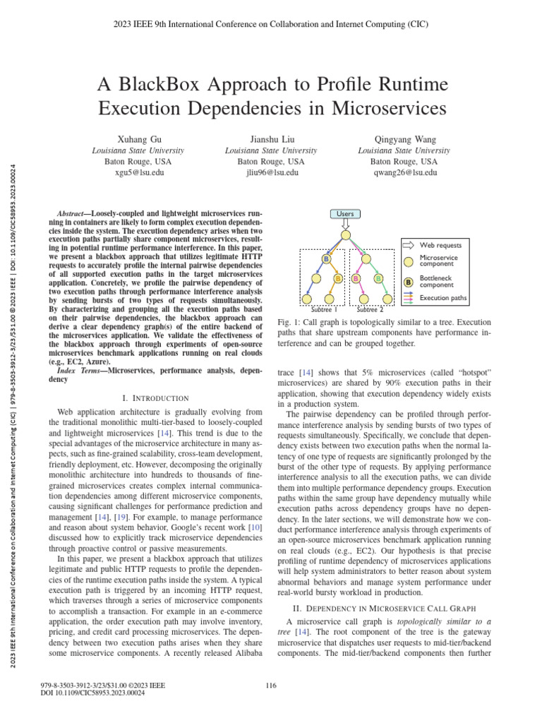 Profiling Microservices Execution Dependencies | PDF | Computing ...