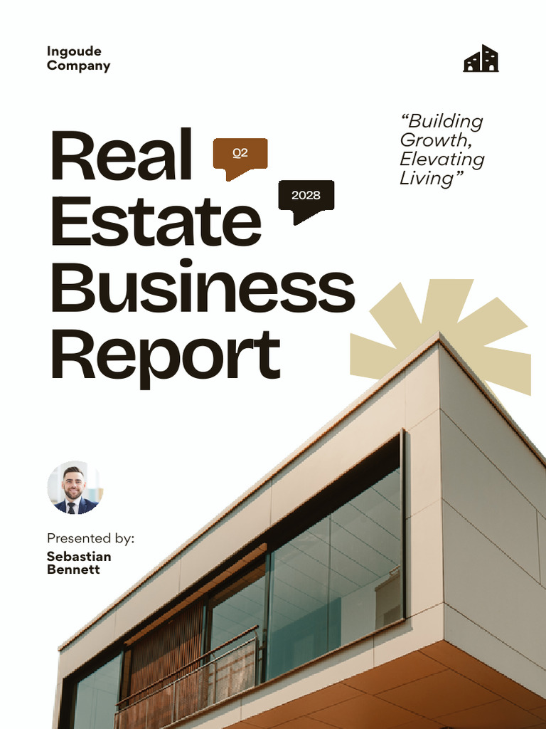 White and Beige Modern Real Estate Business Report A4 | PDF