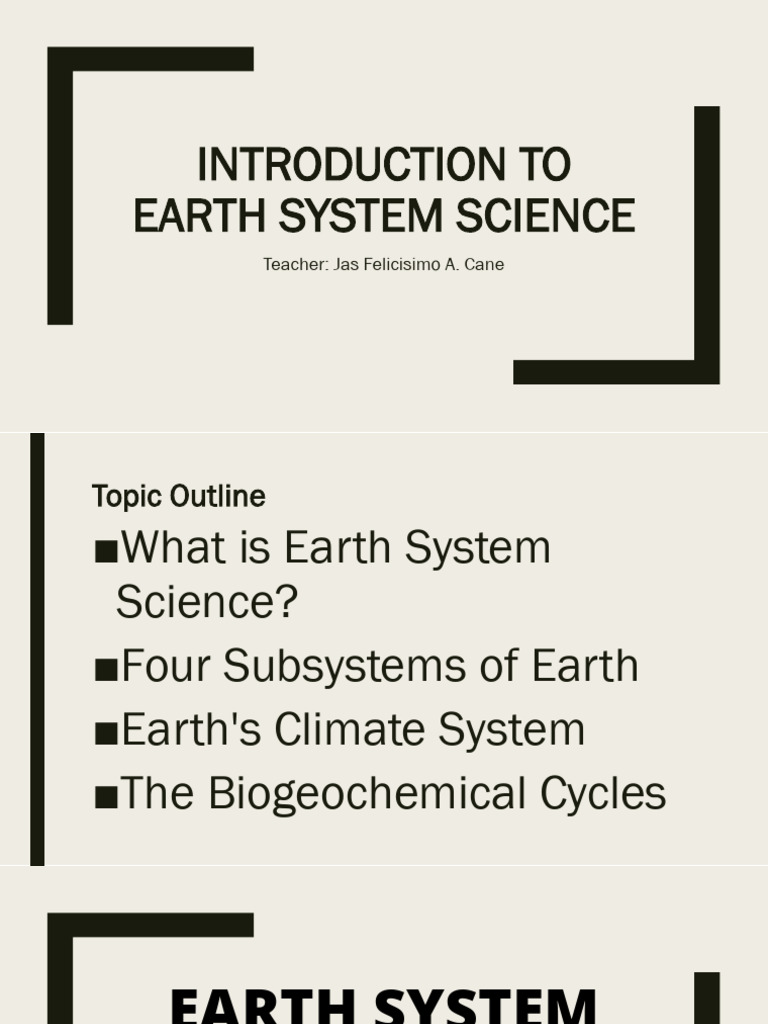 Introduction to Earth System Science | PDF | Earth Sciences ...