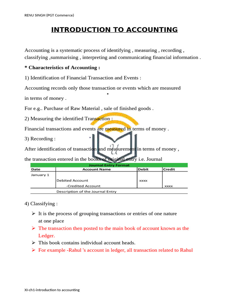 Introduction to Accounting Basics | PDF | Bookkeeping | Income Statement