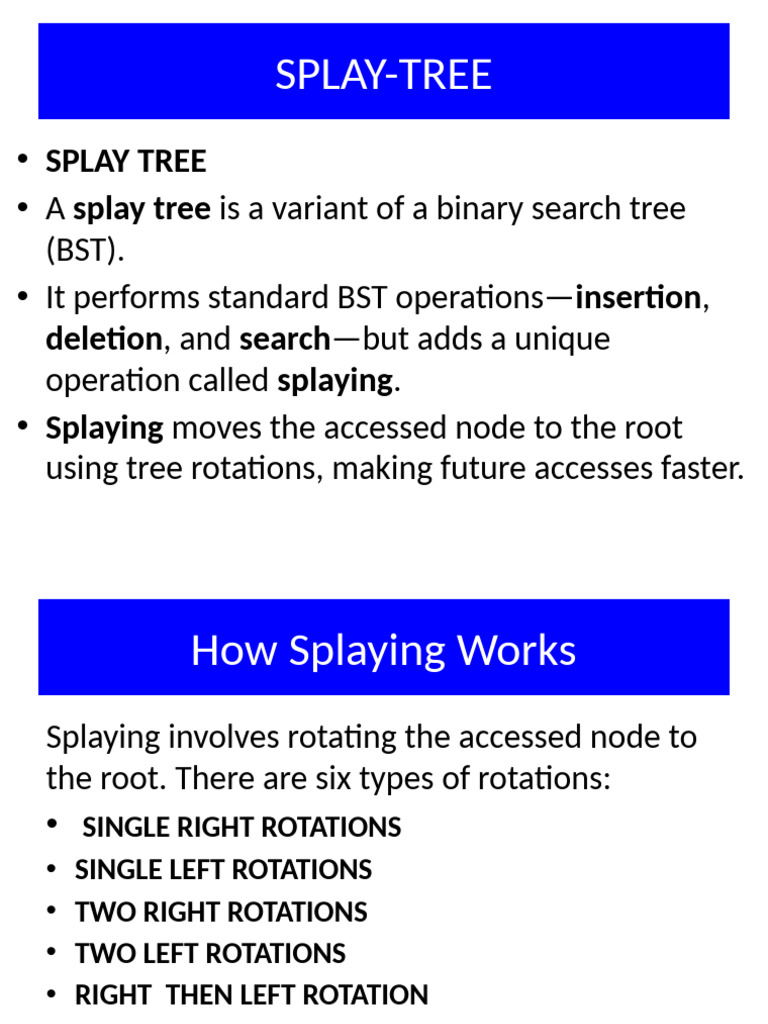 Splay Tree: Operations and Benefits | PDF