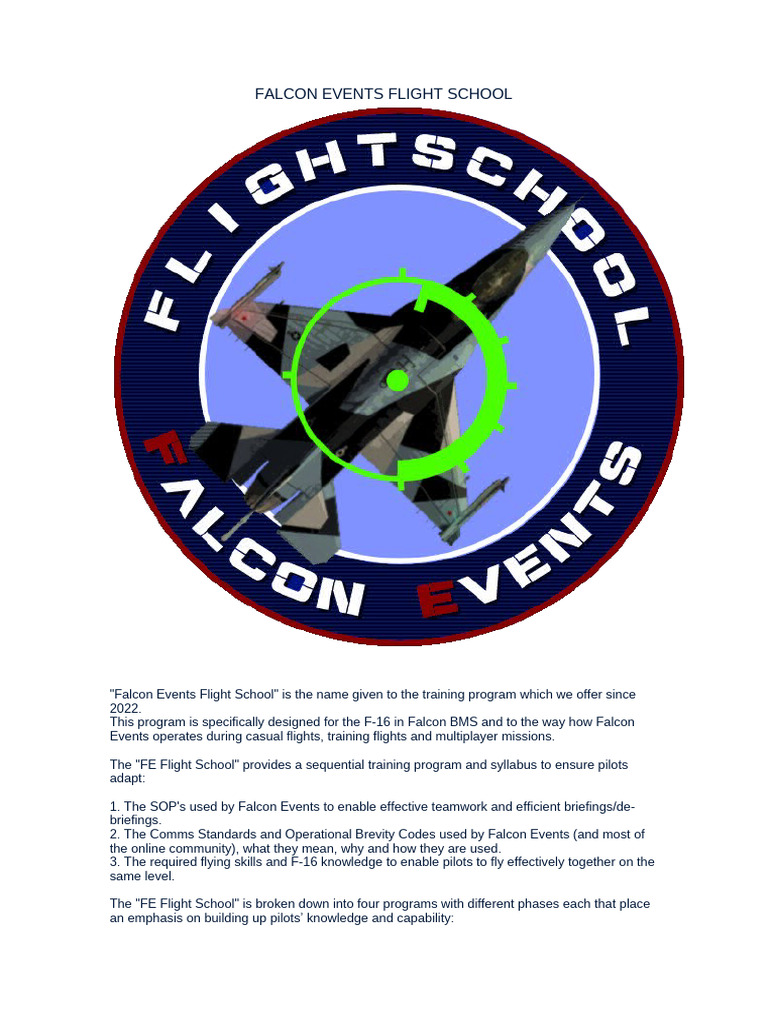 Falcon Events Flight School Overview | PDF | Visual Flight Rules | Aviation