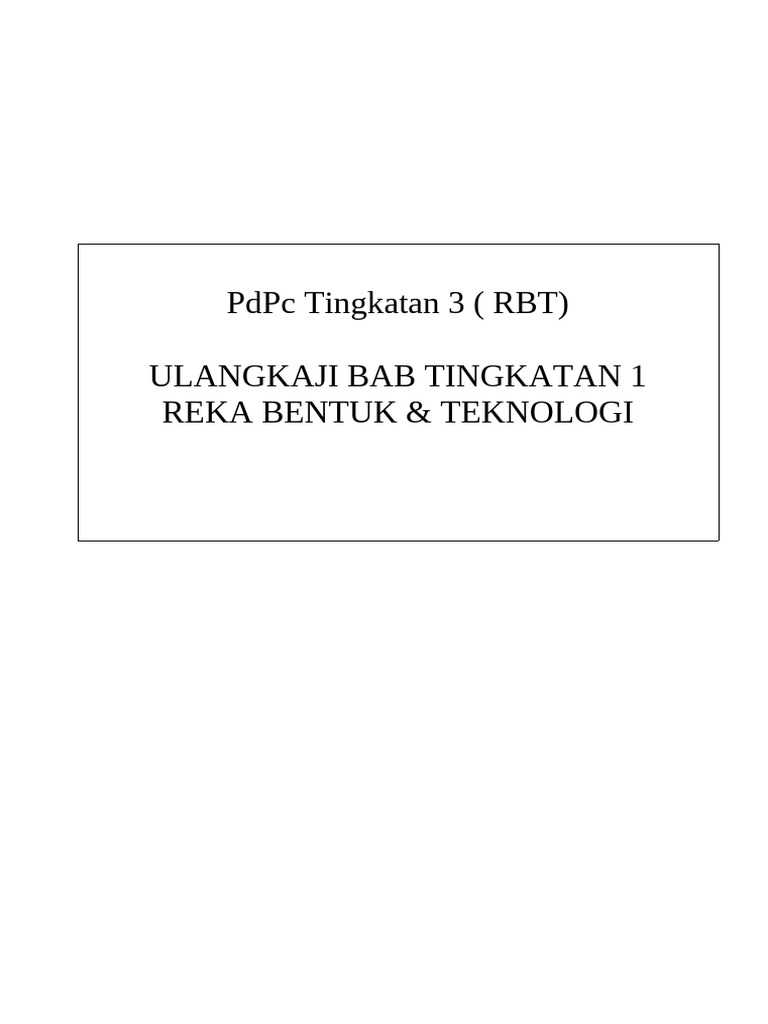 Latihan RBT Tingkatan 3 | PDF