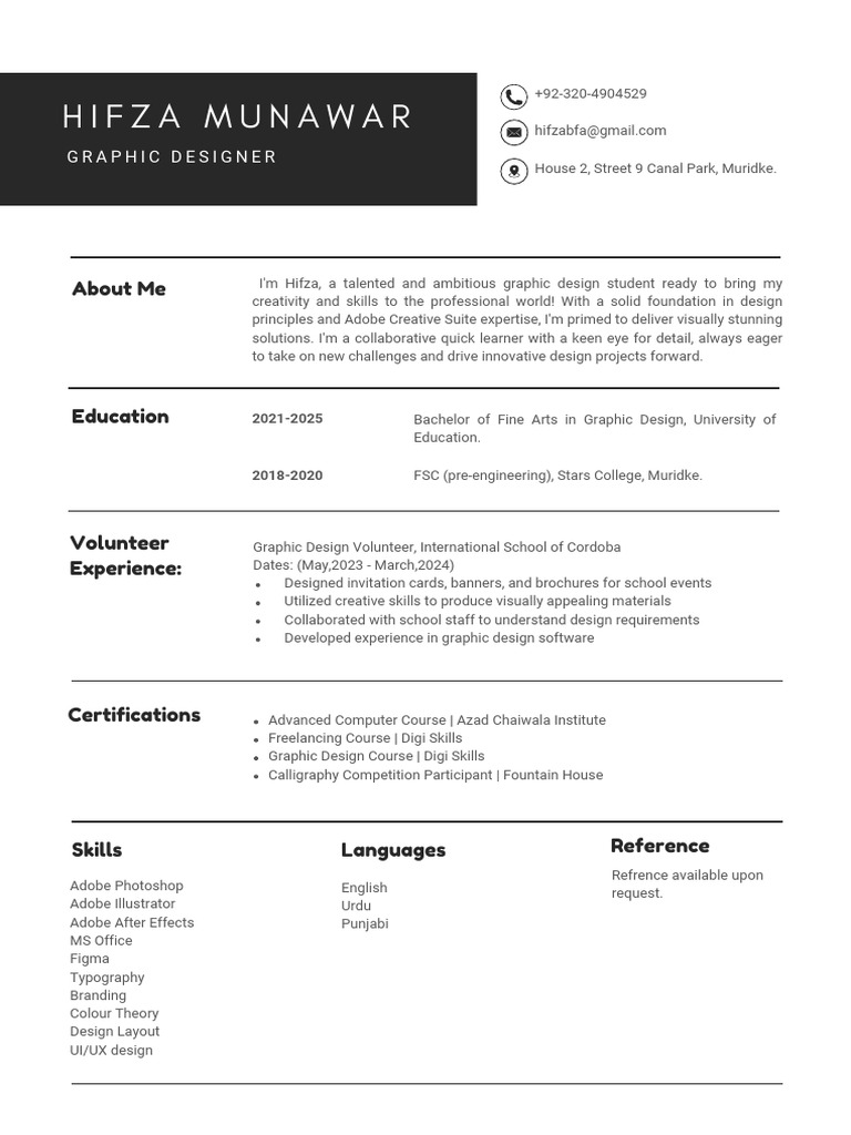 Hifza's Resume | PDF