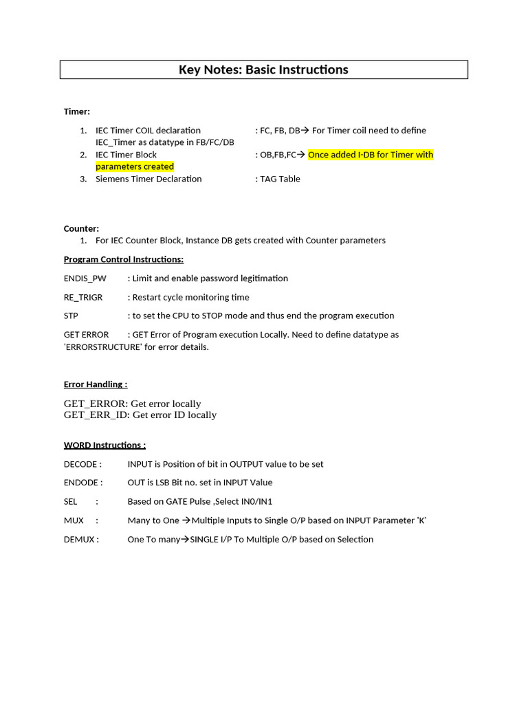 IEC Timer and Counter Programming Guide | PDF