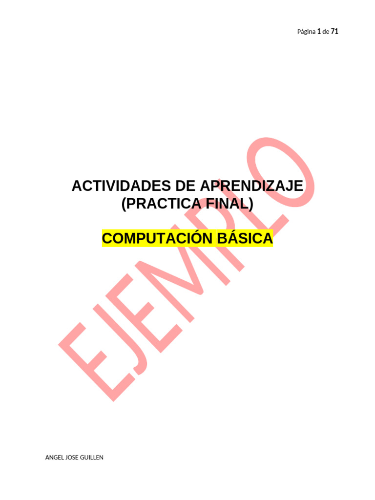 Actividades de Aprendizaje en Computación | PDF | Red de computadoras ...