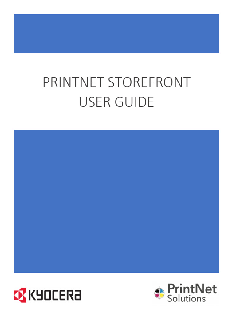 PrintNet Storefront User Guide | PDF | Computer Graphics | Computing