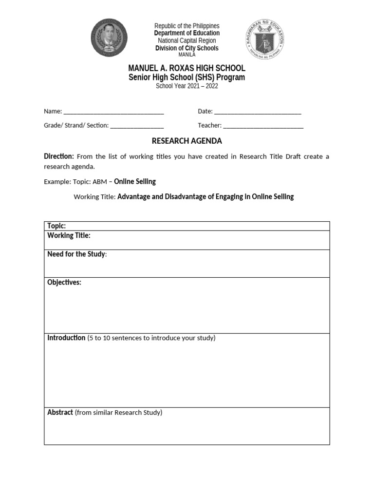 Research Agenda | PDF