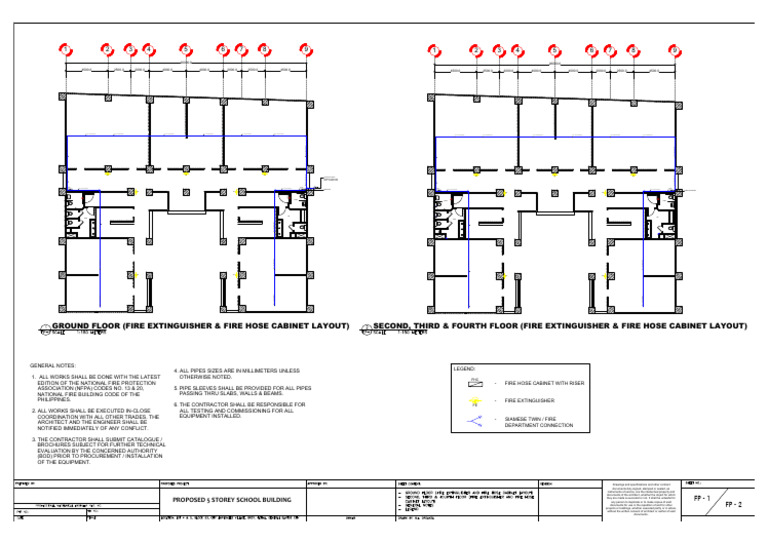 Fire Safety System Layout for School | PDF