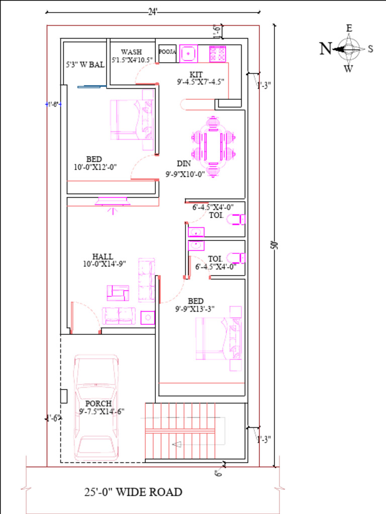 Ground Floor Plan for Residential Design | PDF