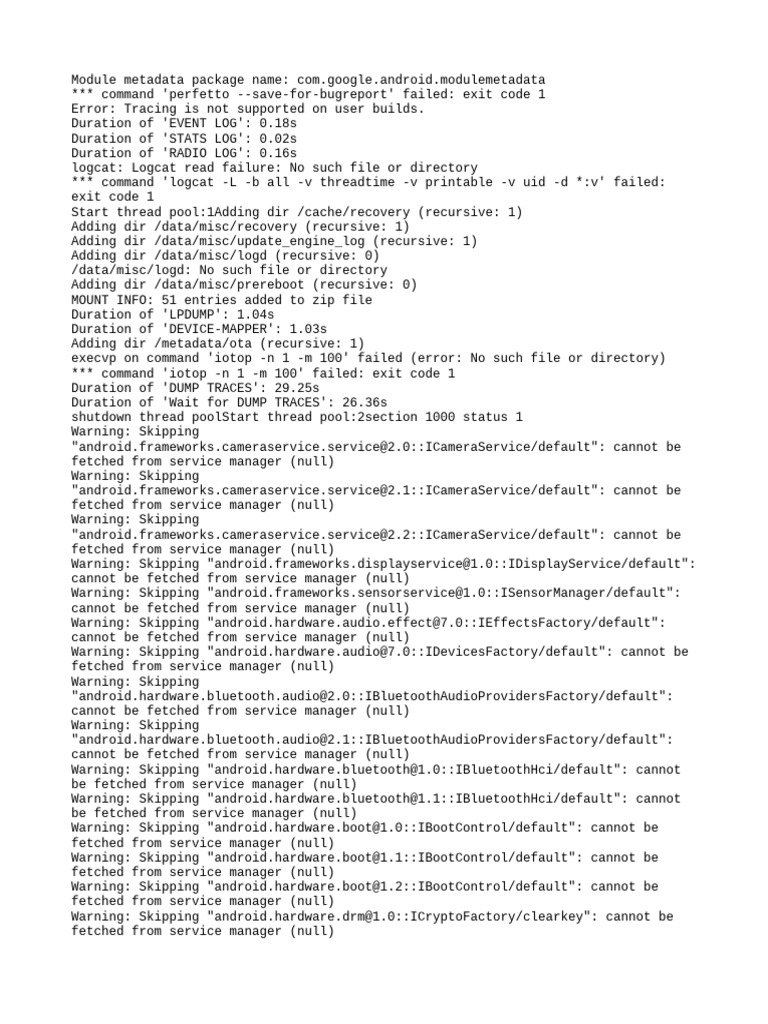 Android Module Metadata Errors Log | PDF | Software Development ...