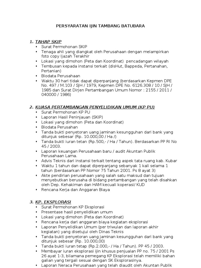 Contoh Laporan Triwulan Kegiatan Usaha Jasa Pertambangan