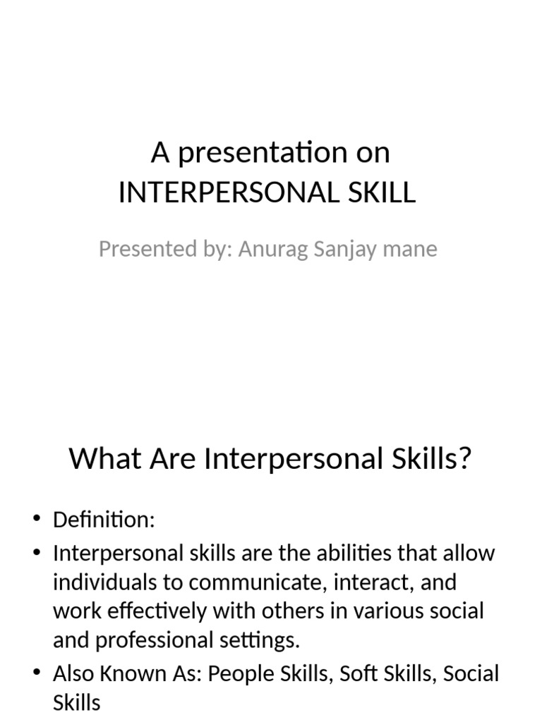 Mastering Interpersonal Skills Guide | PDF