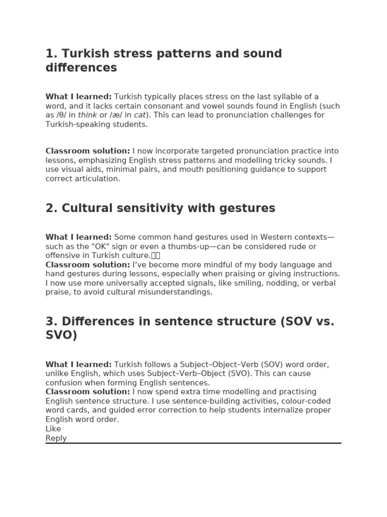 Teaching Strategies for Turkish Students | PDF | English Language ...